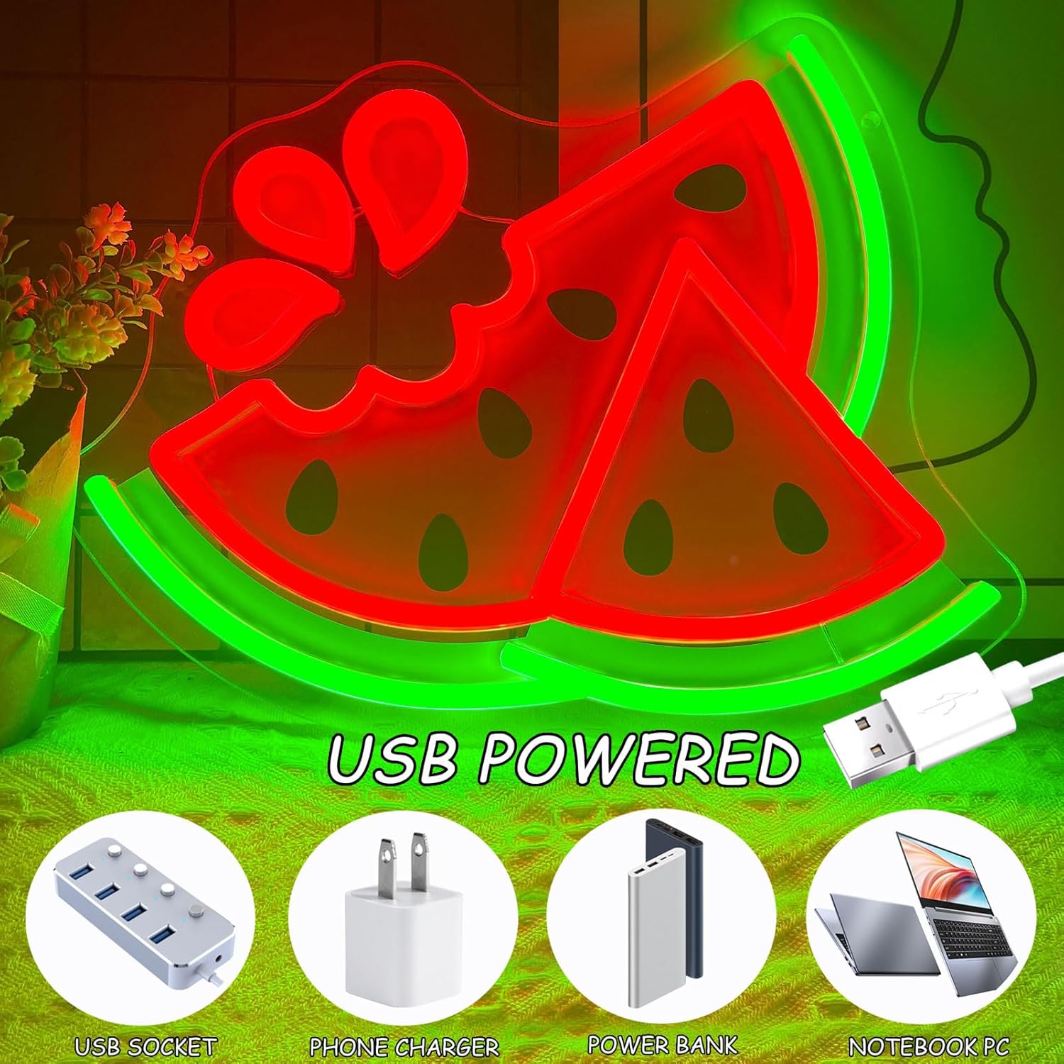 Watermelon Neon Sign UV Print  - огляд і ціна Commercial Printing Shop