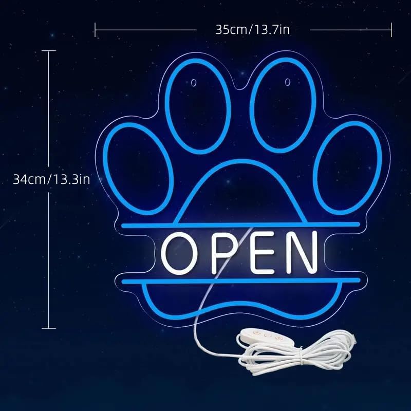 LED Neon Sign USB Dimmable Paw - огляд і ціна Commercial Printing Shop